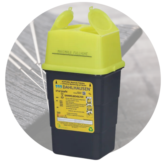 Abwurfbehälter Sharpsafe® für Nadeln