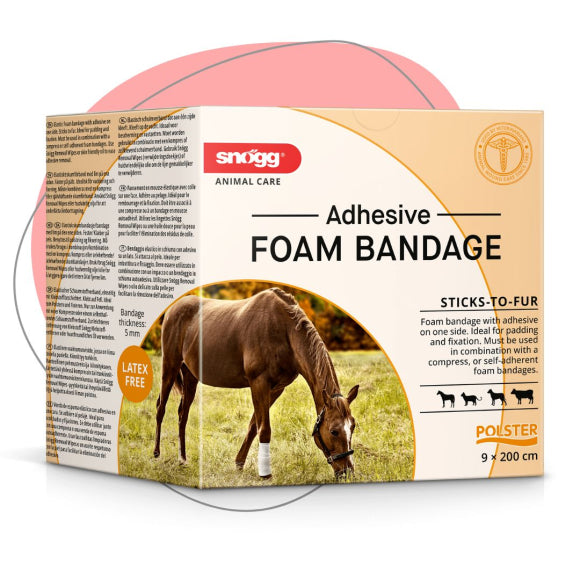 Snögg Animal Care Schaumstoff Polster Bandage Adhesive  9 cm x 2m