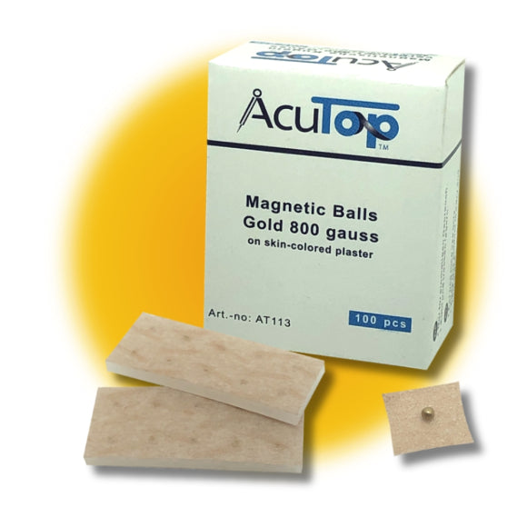 AcuTop Magnetische Ohrkugeln vergoldet 100 Stück