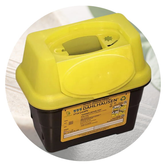 Abwurfbehälter Sharpsafe® für Nadeln