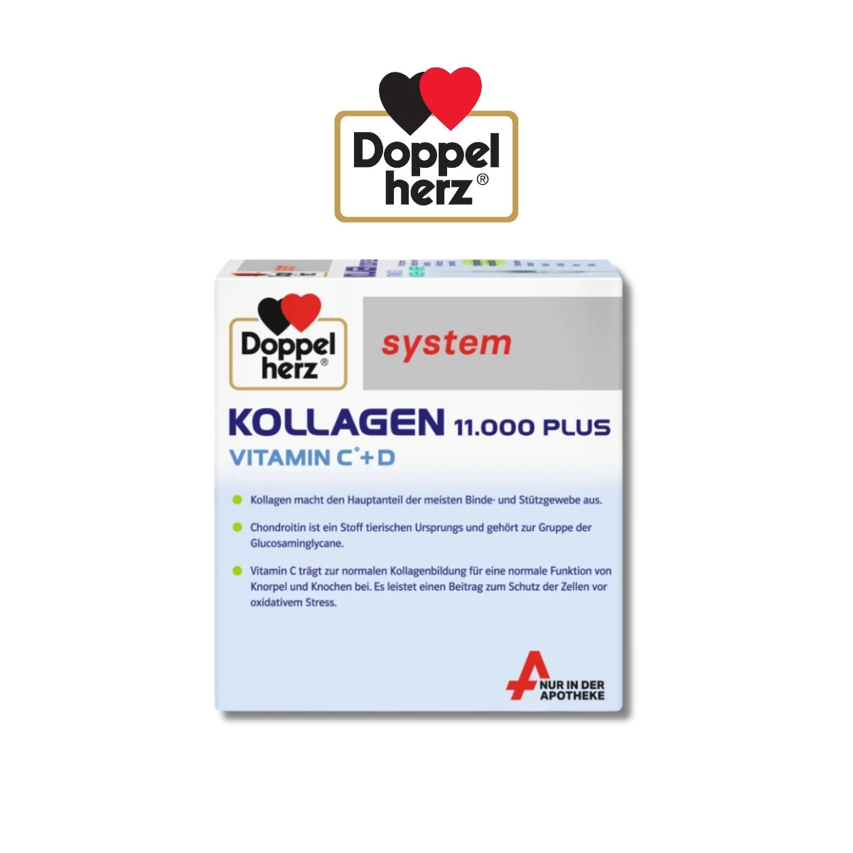 DOPPELHERZ Kollagen 11.000 Plus system Ampullen, 30 Stück