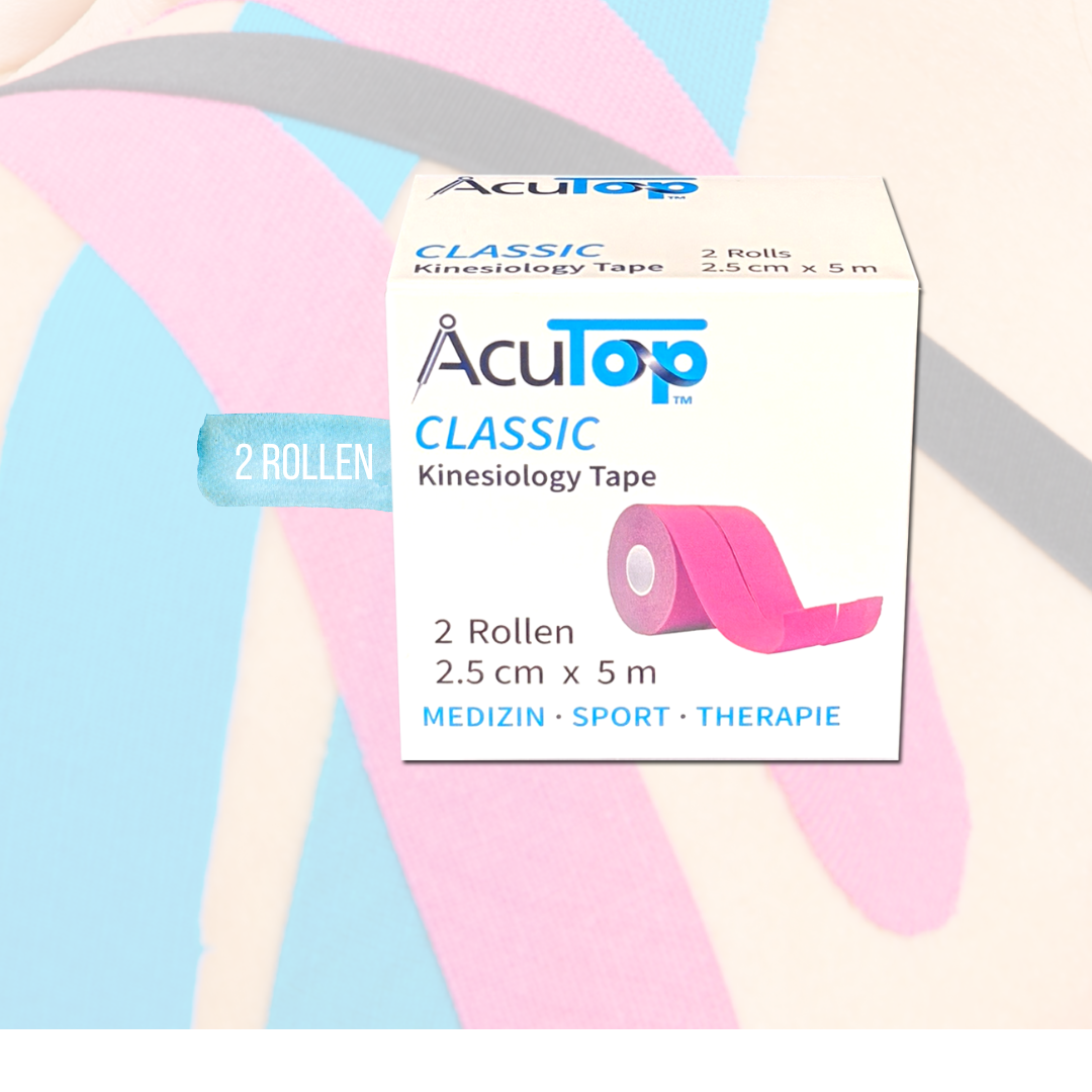 AcuTop Classic Kinesiologie Tape 2,5cm x 5m 2 Rollen