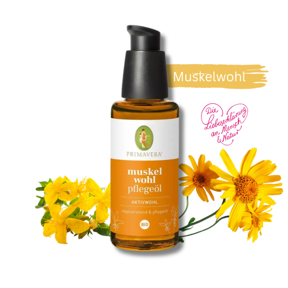 Primavera Aktivwohl Muskelwohl Pflegeöl bio, 50ml
