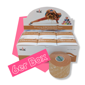 Nasara KINESIOLOGIE Tape 5 cmx5 m, 6er Pack
