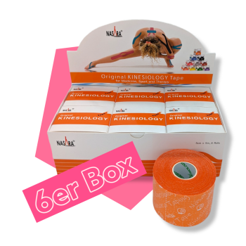 Nasara KINESIOLOGIE Tape 5 cmx5 m, 6er Pack