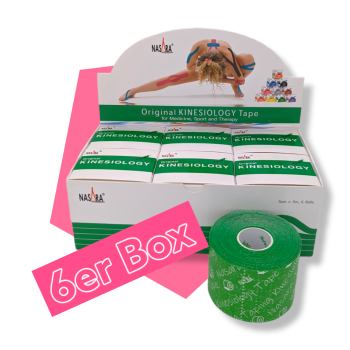 Nasara KINESIOLOGIE Tape 5 cmx5 m, 6er Pack