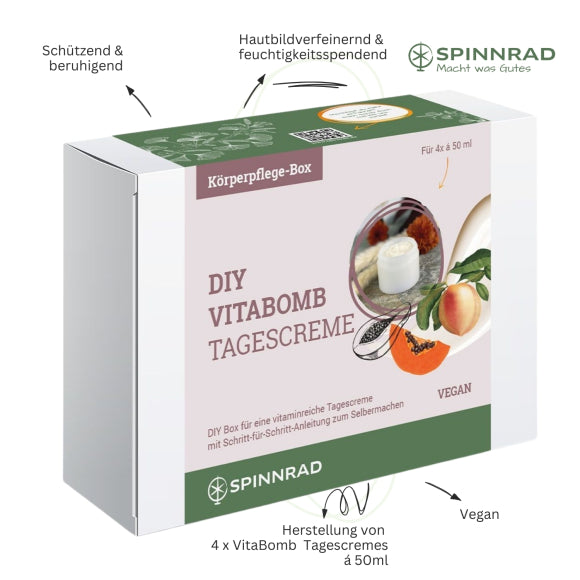 Spinnrad DIY Box VitaBomb Tagescreme
