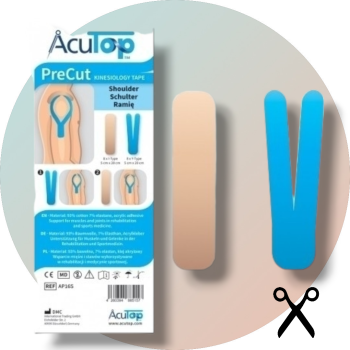 AcuTop PreCut Kinesiology Tape für das Knie, 8 Tapeanlagen