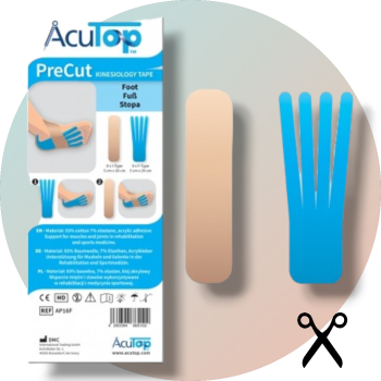 AcuTop PreCut Kinesiology Tape für das Knie, 8 Tapeanlagen
