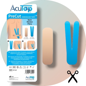 AcuTop PreCut Kinesiology Tape für das Knie, 8 Tapeanlagen