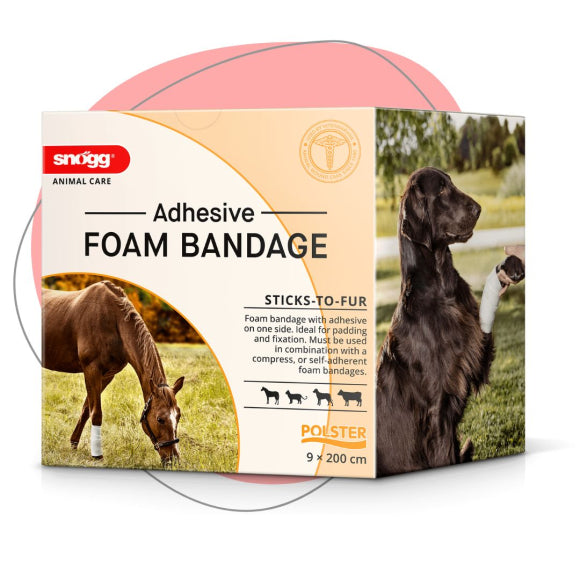 Snögg Animal Care Schaumstoff Polster Bandage Adhesive  9 cm x 2m