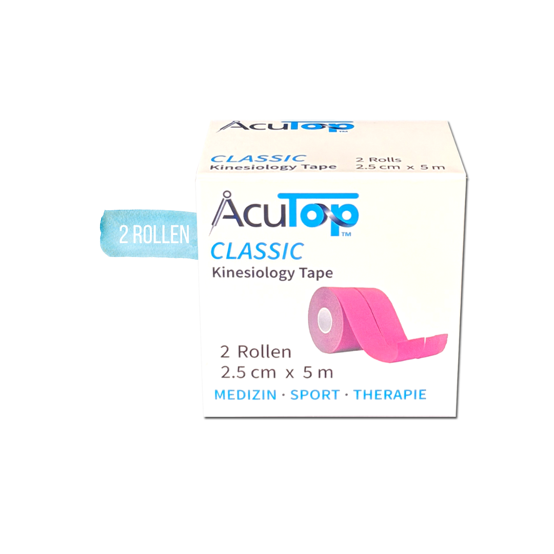 AcuTop Classic Kinesiologie Tape 2,5cm x 5m 2 Rollen