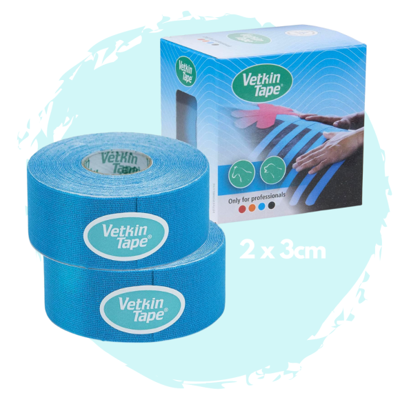 Vetkin Tape® Kinesiologie-Tape für Tiere 3CM X 5M (2 Rollen)