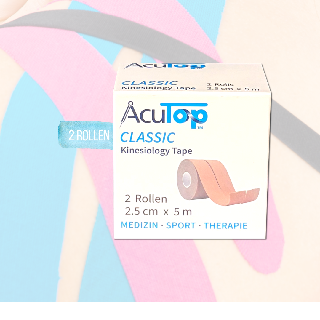 AcuTop Classic Kinesiologie Tape 2,5cm x 5m 2 Rollen