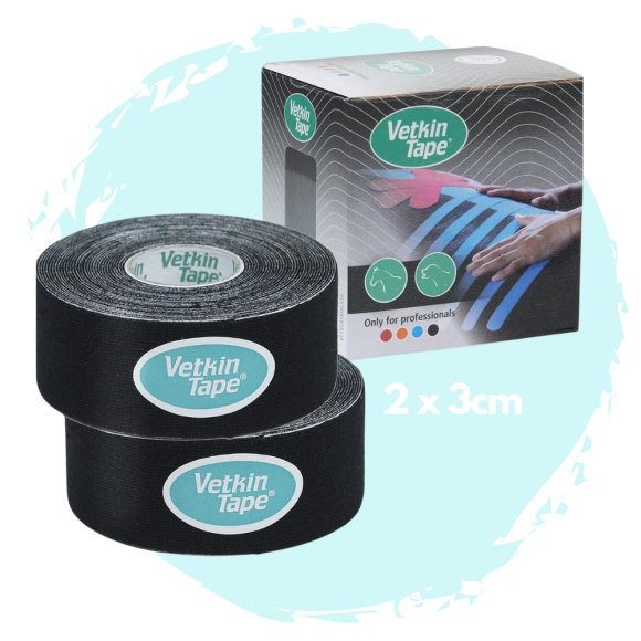 Vetkin Tape® Kinesiologie-Tape für Tiere 3CM X 5M (2 Rollen)