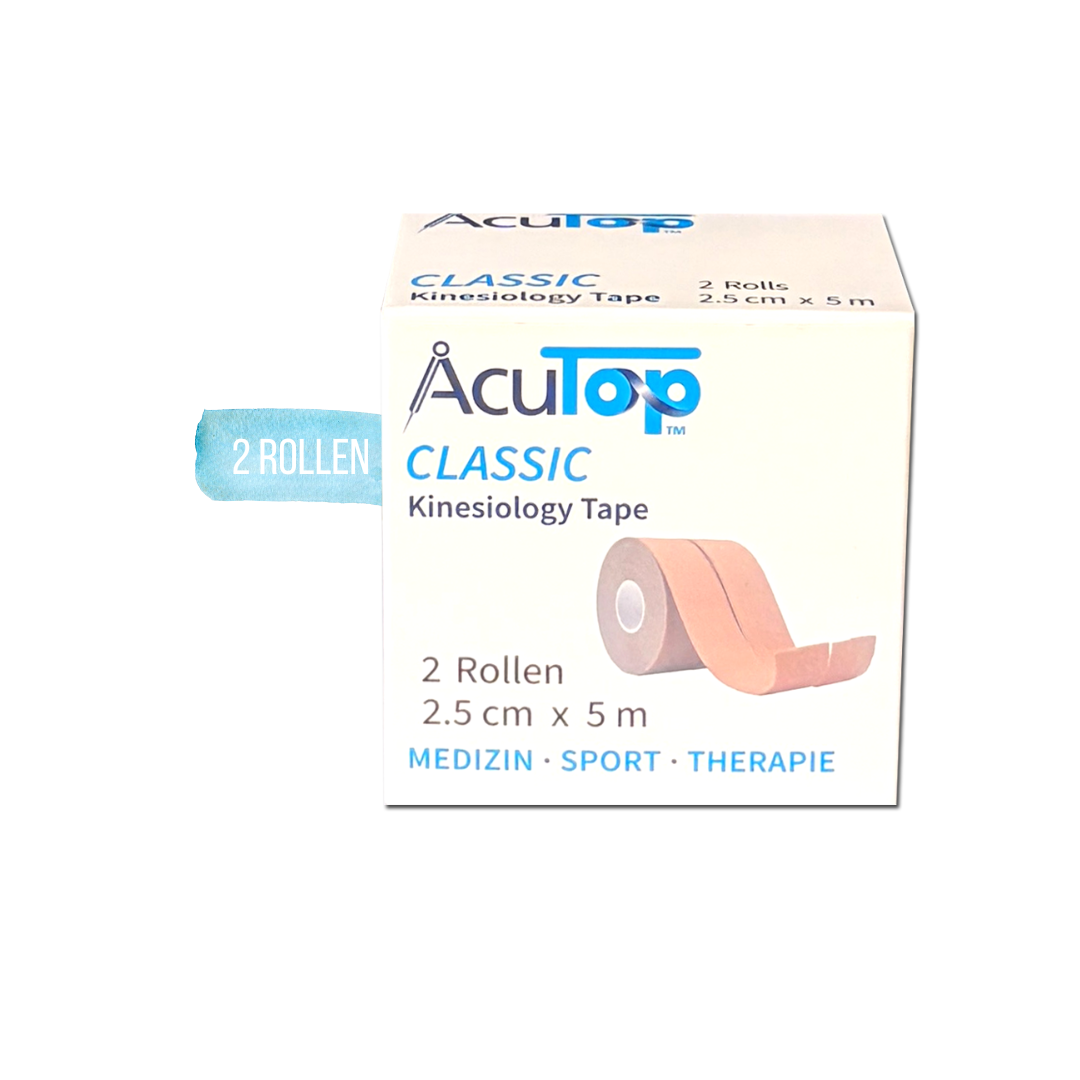 AcuTop Classic Kinesiologie Tape 2,5cm x 5m 2 Rollen