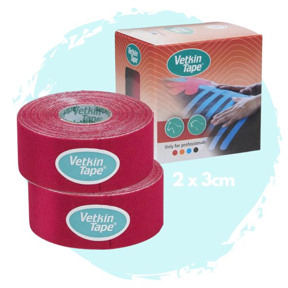 Vetkin Tape® Kinesiologie-Tape für Tiere 3CM X 5M (2 Rollen)