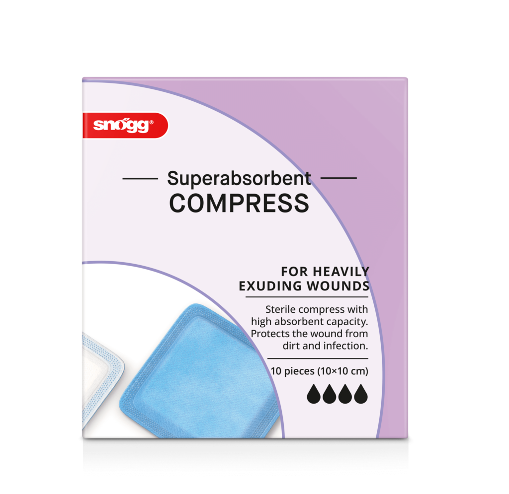 Snögg Animal Care Superabsorbent Compress 10x10 cm 10 Stück
