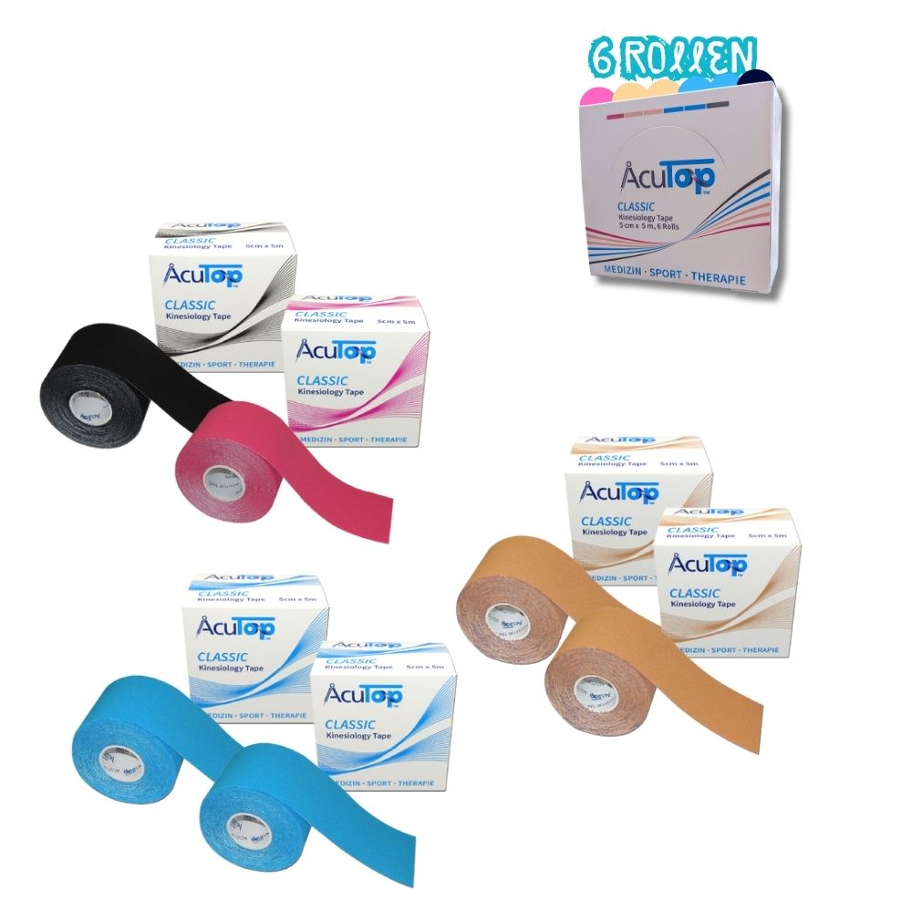 AcuTop Classic Kinesiologie Tape 6er Set