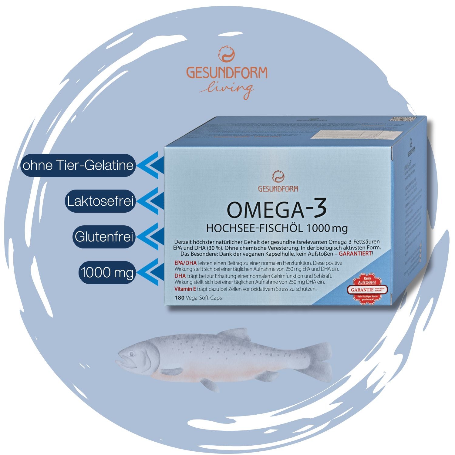 GESUNDFORM Omega-3 Fischöl 1000mg