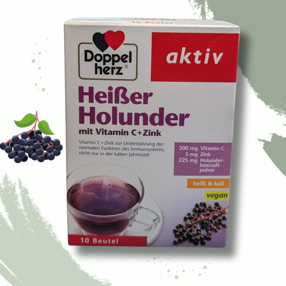 Doppelherz Heißer Holunder mit Vitamin C + Zink, 10 Beutel