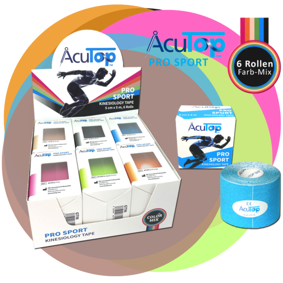 AcuTop Pro Sport Kinesiologie Tape 6er Starter Set
