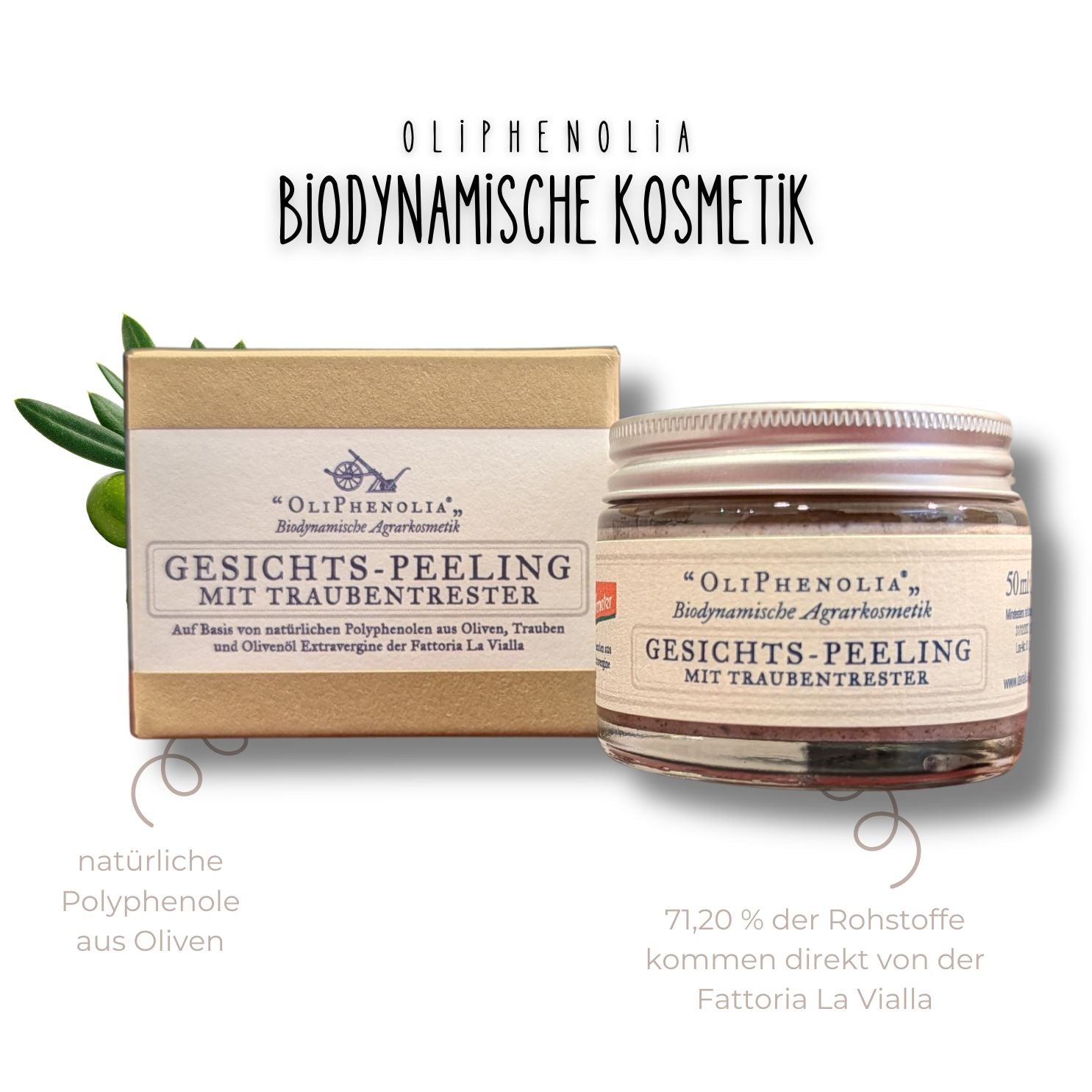 OliPhenolia biodynamische Kosmetik Gesichts-Peeling