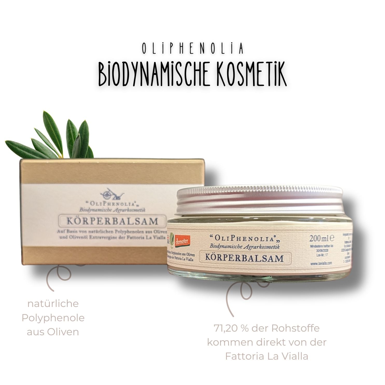OliPhenolia biodynamische Kosmetik Körperbalsam