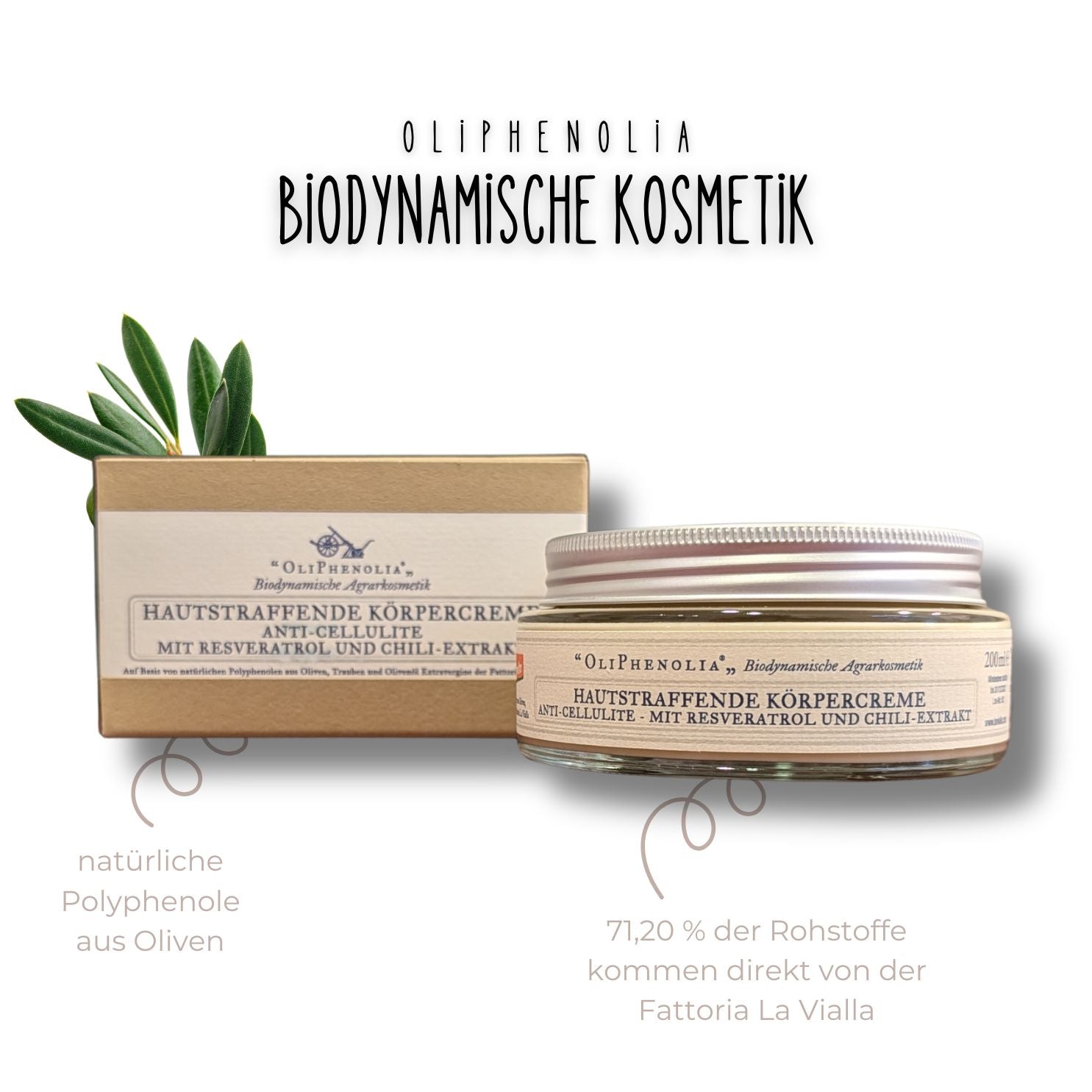 OliPhenolia biodynamische Kosmetik Hautstraffende Körpercreme