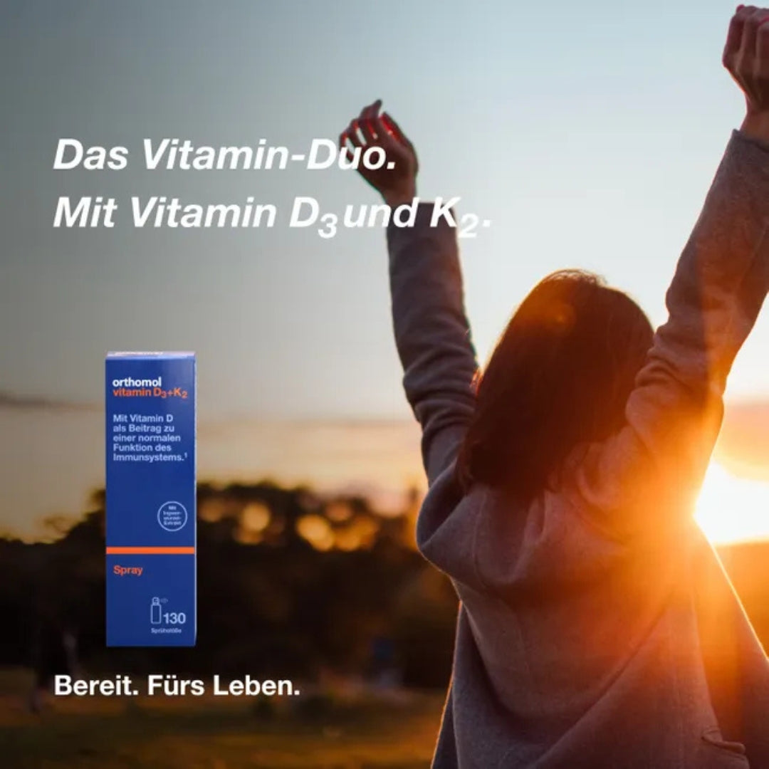 Orthomol Vitamin D3+K2 Spray - Nahrungsergänzungsmittel zur Stärkung des Immunsystems - mit Vitamin D3 und K2