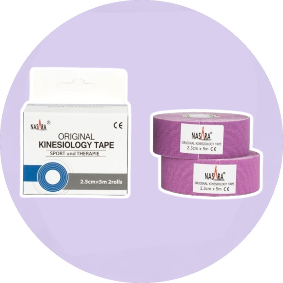 Nasara KINESIOLOGIE Tape 2,5 cmx5 m - 2 Rollen