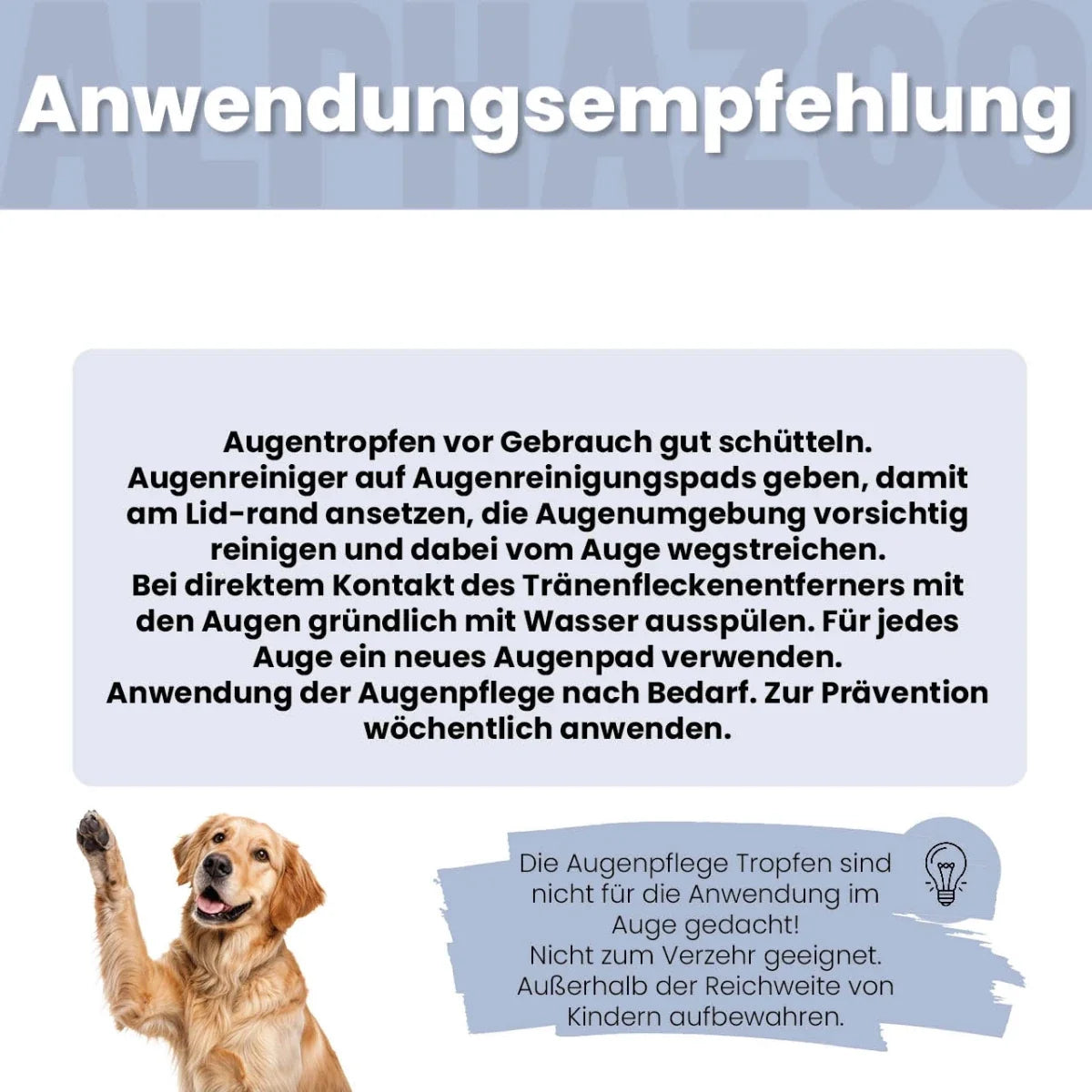Durchblick Augenpflege für Hunde