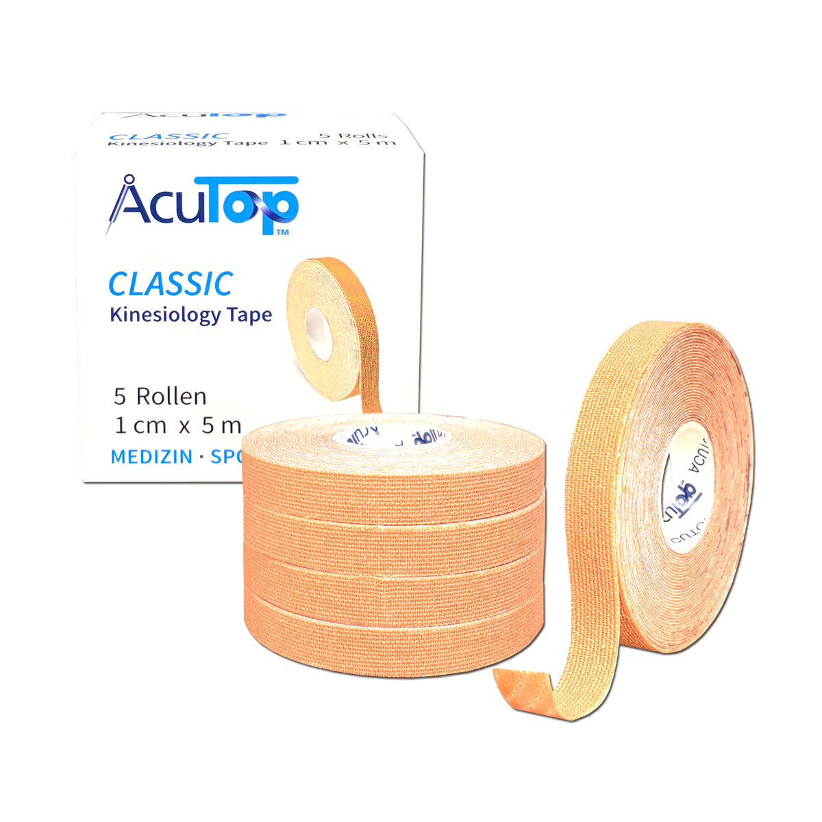 AcuTop Tape (Classic) beige (XS) 1cm x 5, 5 Rollen