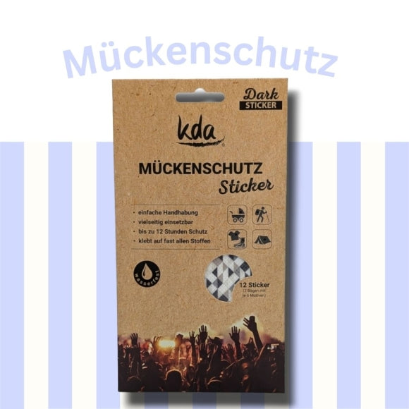 Mückenschutz Sticker Dark, 12er Pack