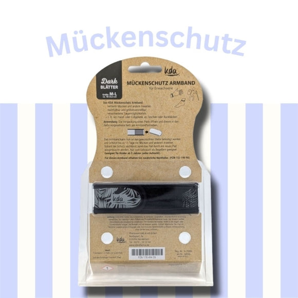 Mückenschutzarmband für Erwachsene, schwarz